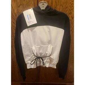 Wardrobe NYC Hooded Sweatshirt Hoodie Womens Black Pullover Long Sleeve XS $795